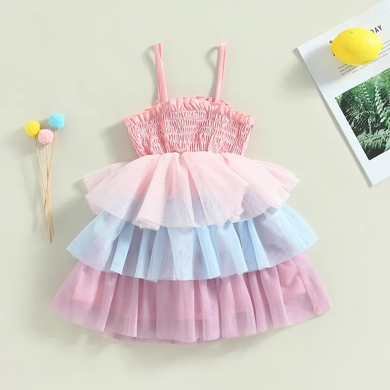 Rainbow Ruffle Special Occasions Dress #1000133