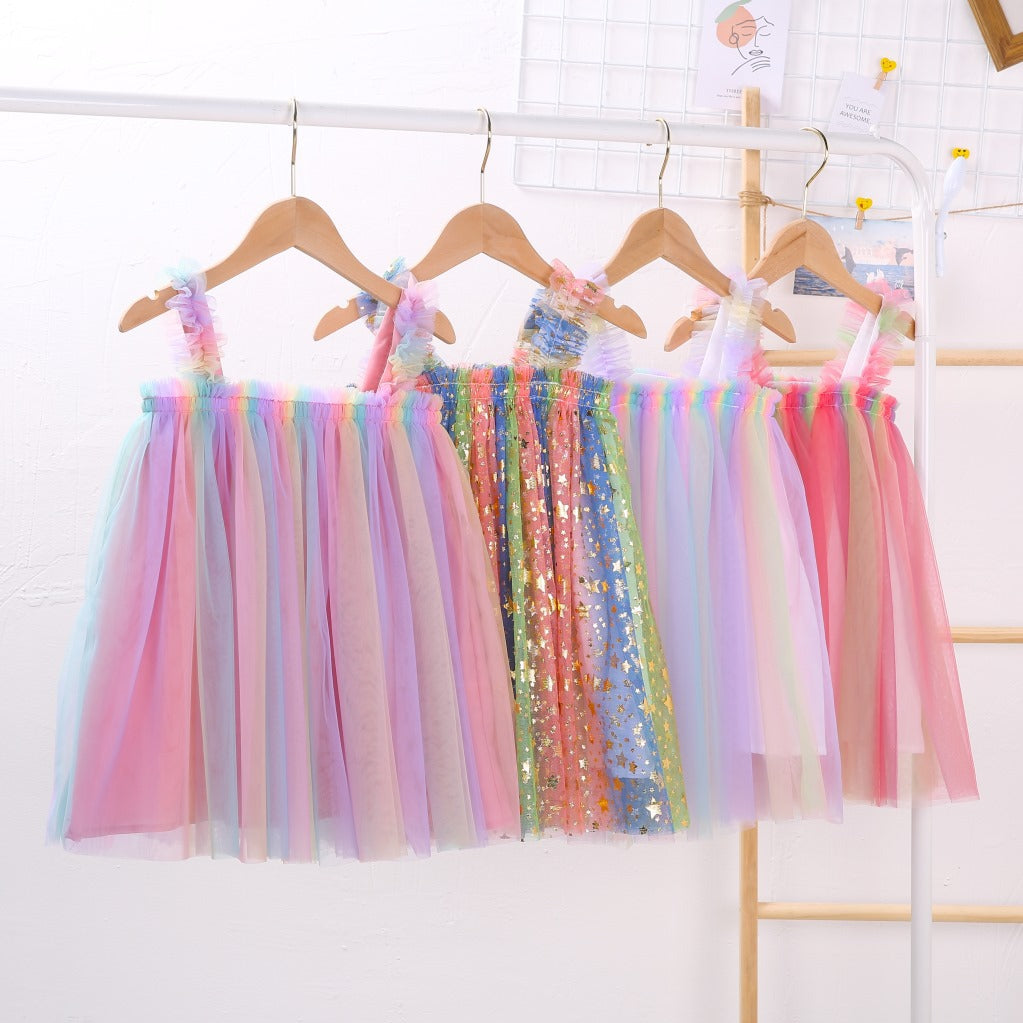 Rainbow Tulle Dress #1000982