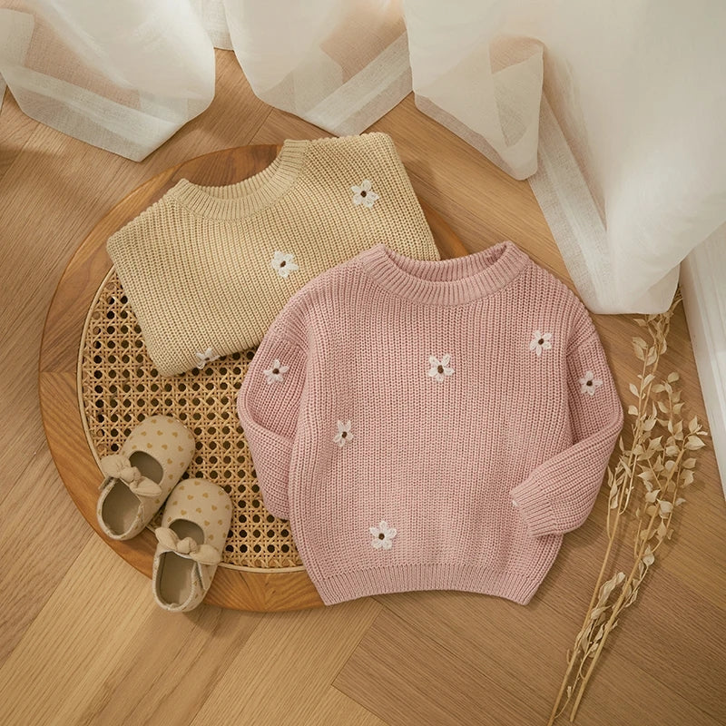 Pink Floral Sweater #1000222