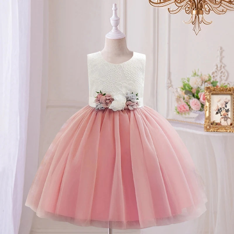 Lace Pink Floral Special Occasions Dress  #1000154