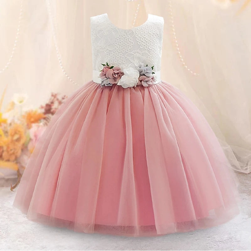 Lace Pink Floral Special Occasions Dress  #1000154