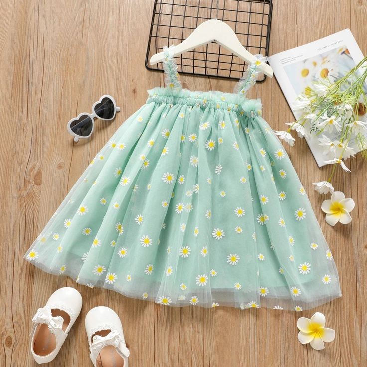 Green Daisy Dress #1000282