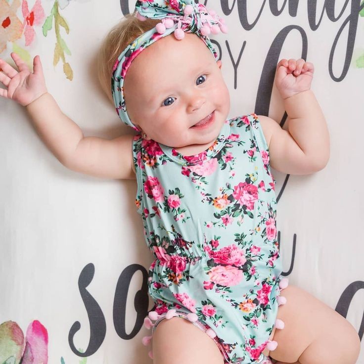 Floral Romper Sky Blue #1000662