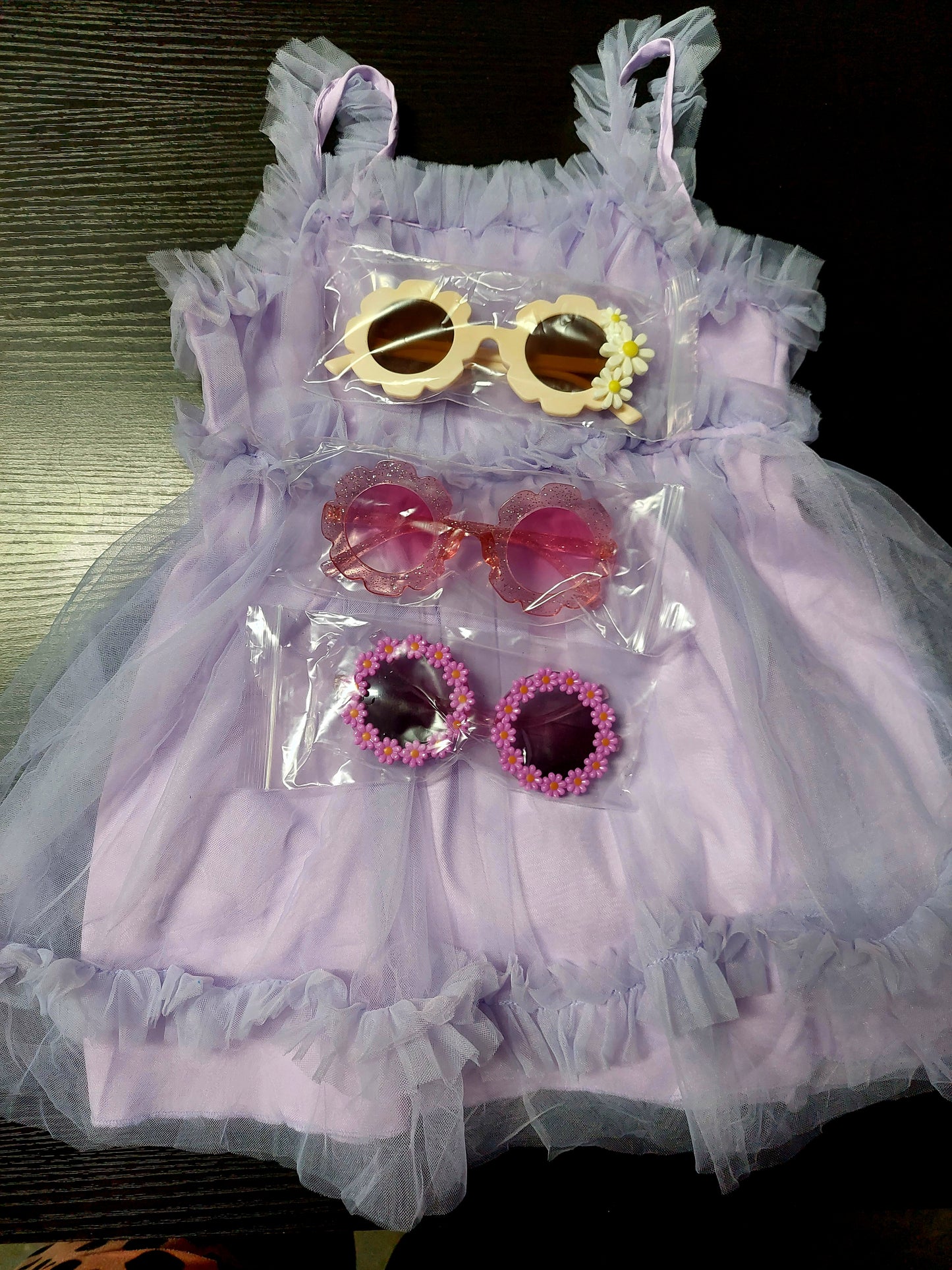 Purple Ruffle Dress #1000472