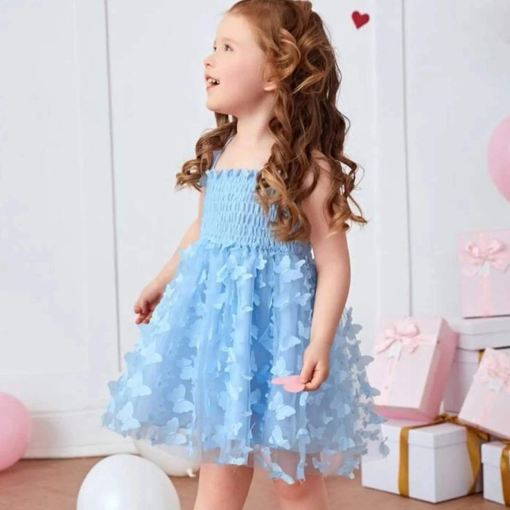 Blue Butterfly Dress #1000116