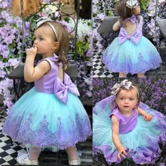 Purple Lace Dress With Bow Detail #1001009