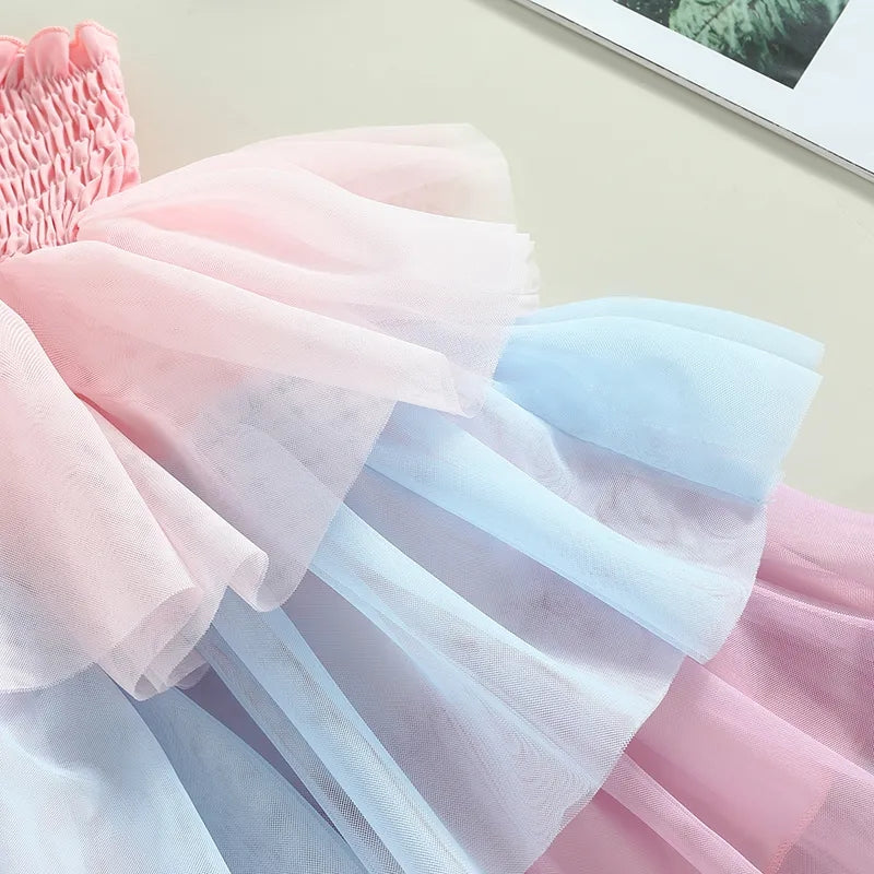 Rainbow Ruffle Special Occasions Dress #1000133