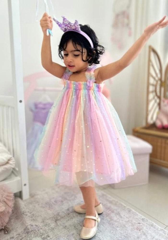 Rainbow Star Tulle Dress #1000789