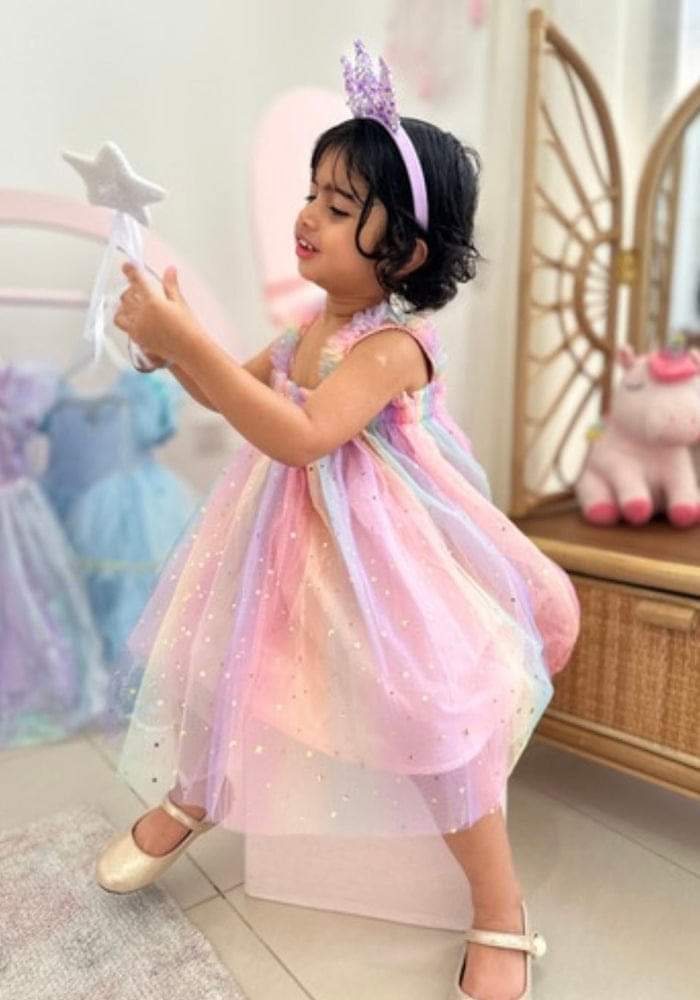 Rainbow Star Tulle Dress #1000789