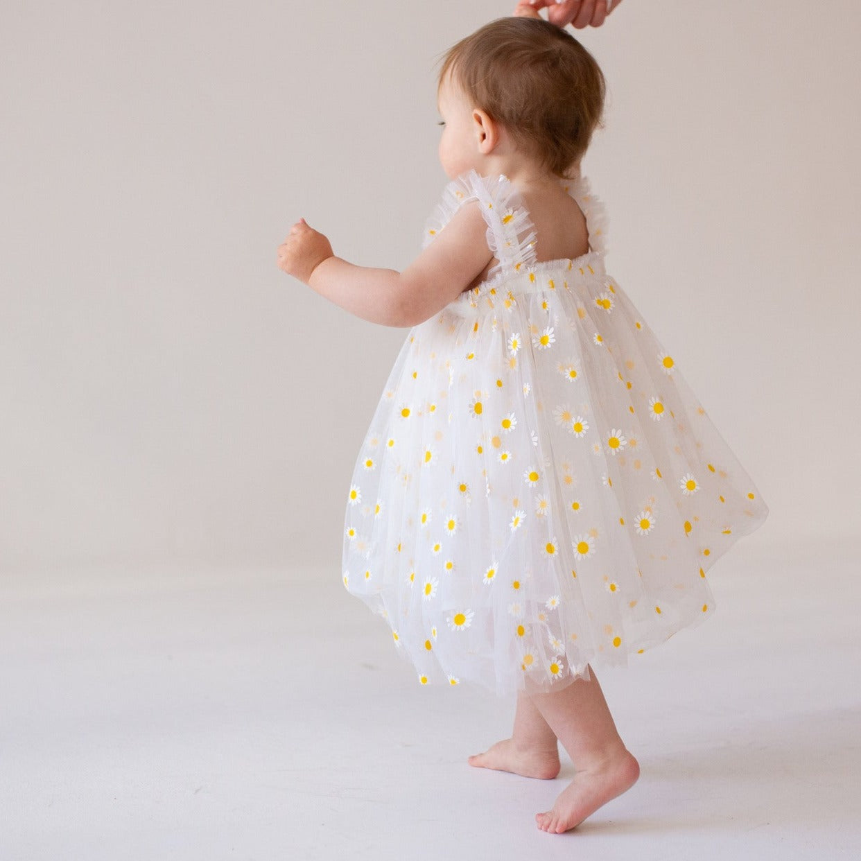 White Daisy Tulle Dress  #1000122