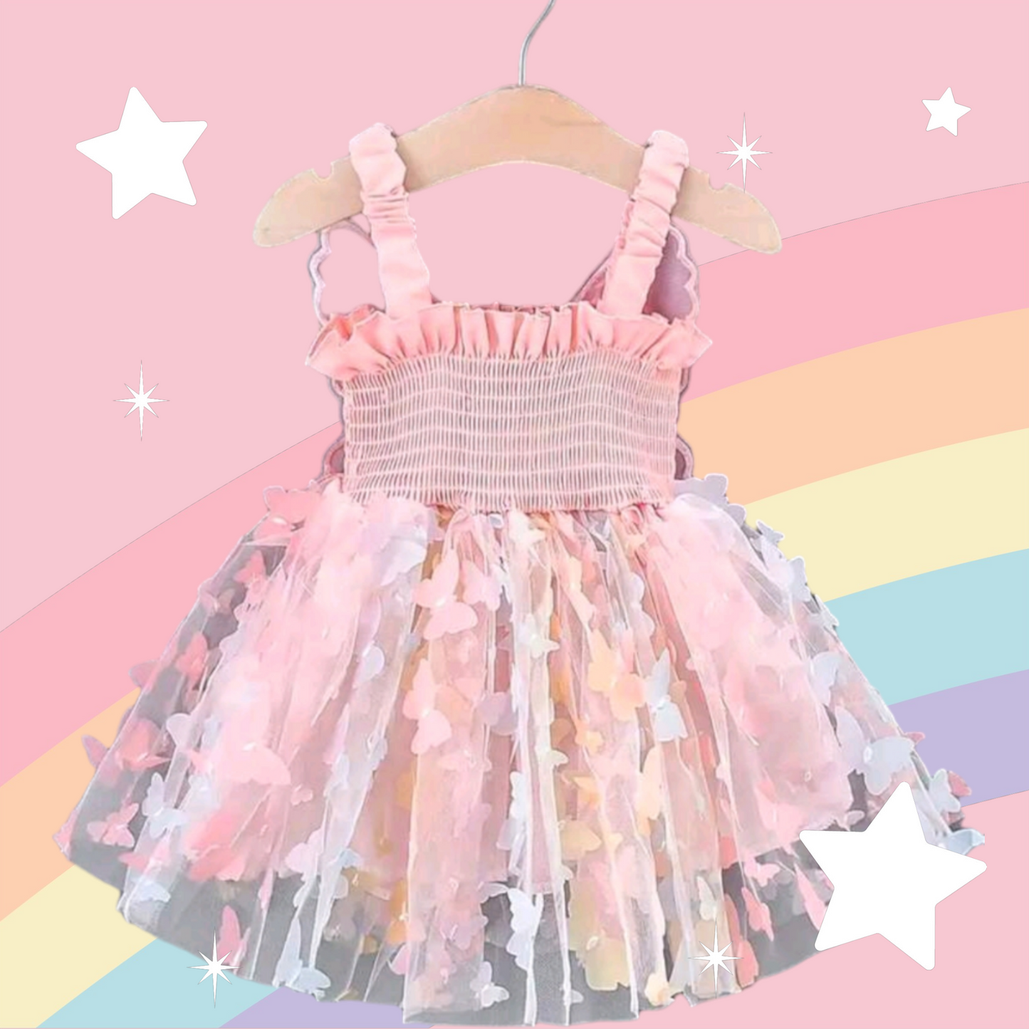 Rainbow Butterfly Mush Dress "Cutie" #1000749