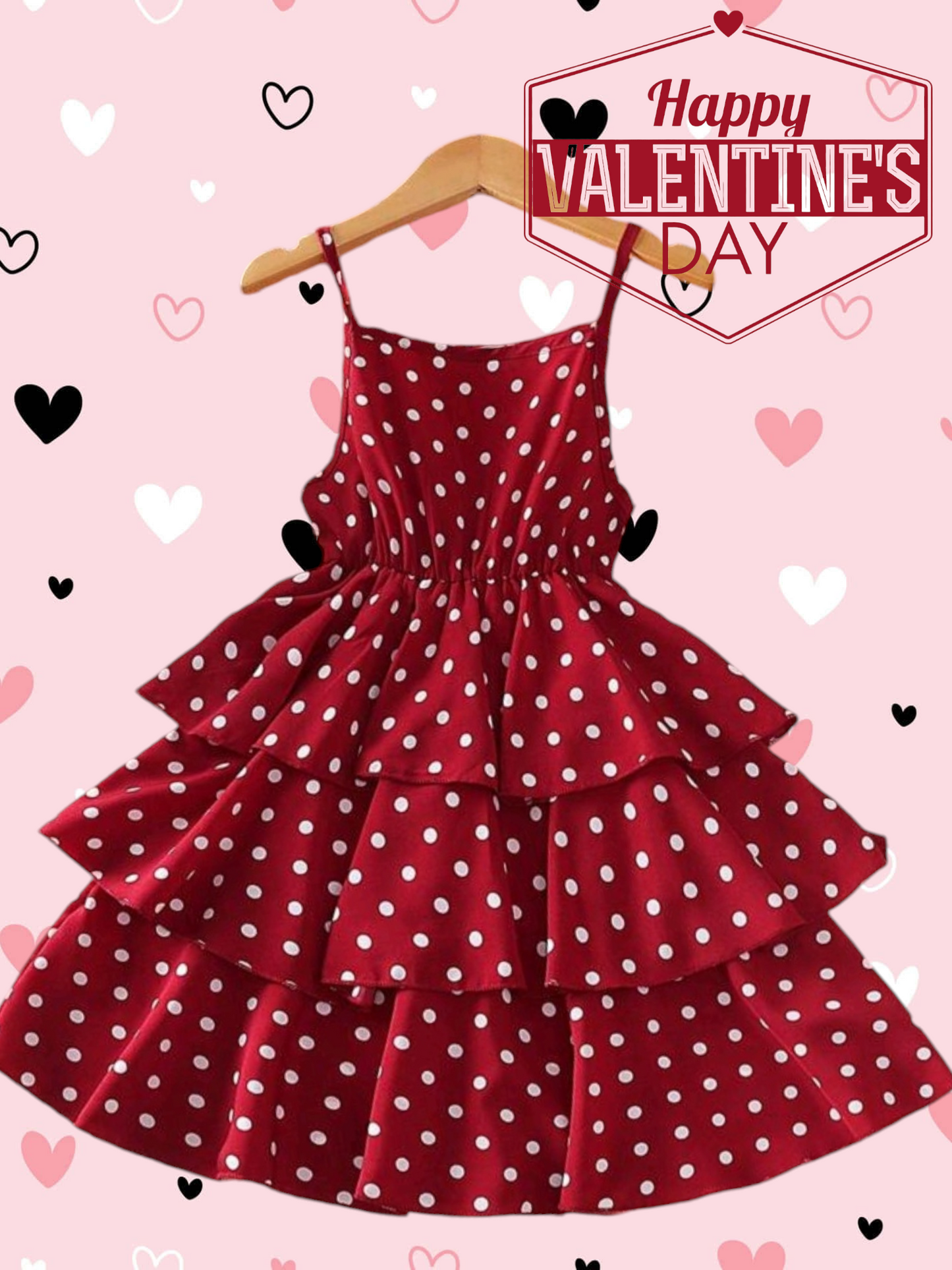 Red Polka Dress Sibling Outfit  #1000741