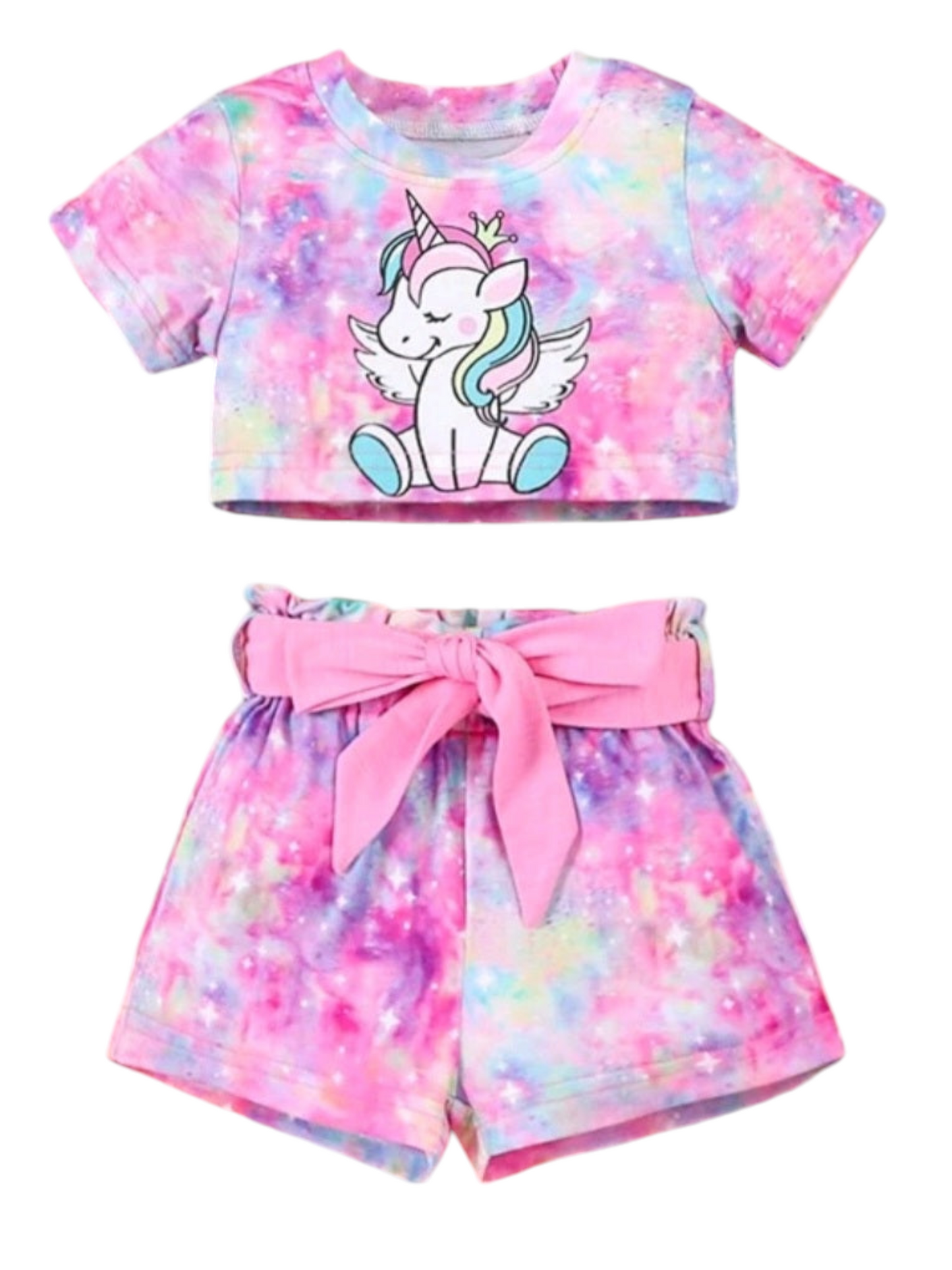 Unicorn Crop Top and Shorts #1008