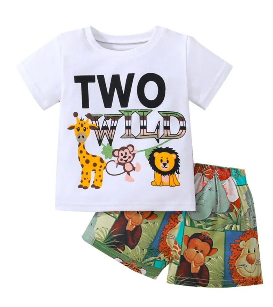 Two Wild T-shirt and Shorts  #200064