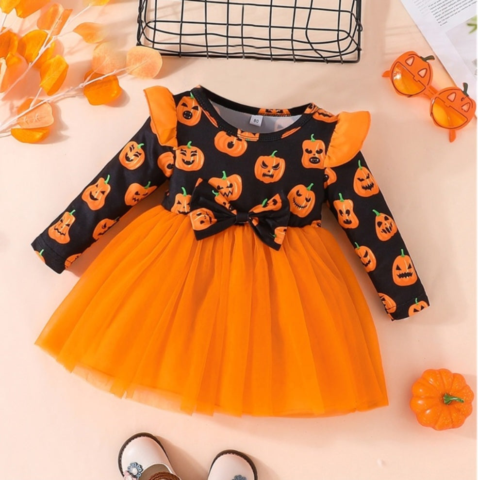 Pumpkin Tulle Dress #100095