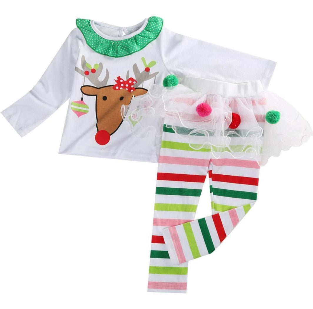 Reindeer Top and Tutu Leggings #1000267