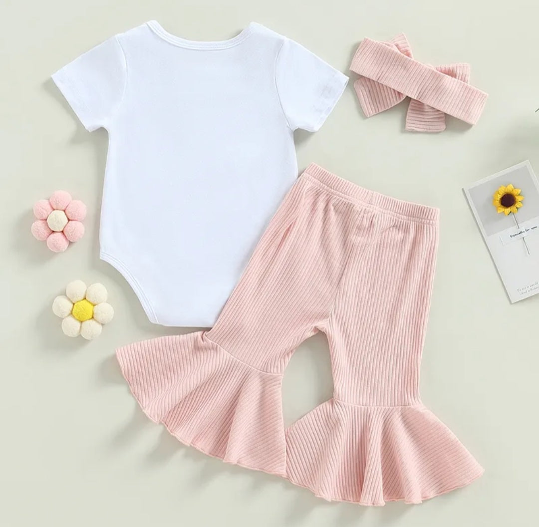 One Derful Birthday Romper,  Bellbottoms and Headband #1000579