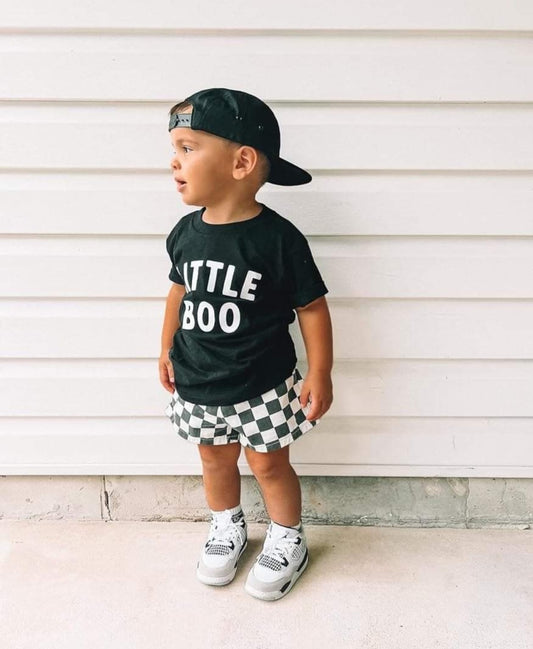 Little Boo T-shirt with Checked Bloomer Gender Neutral  #100097