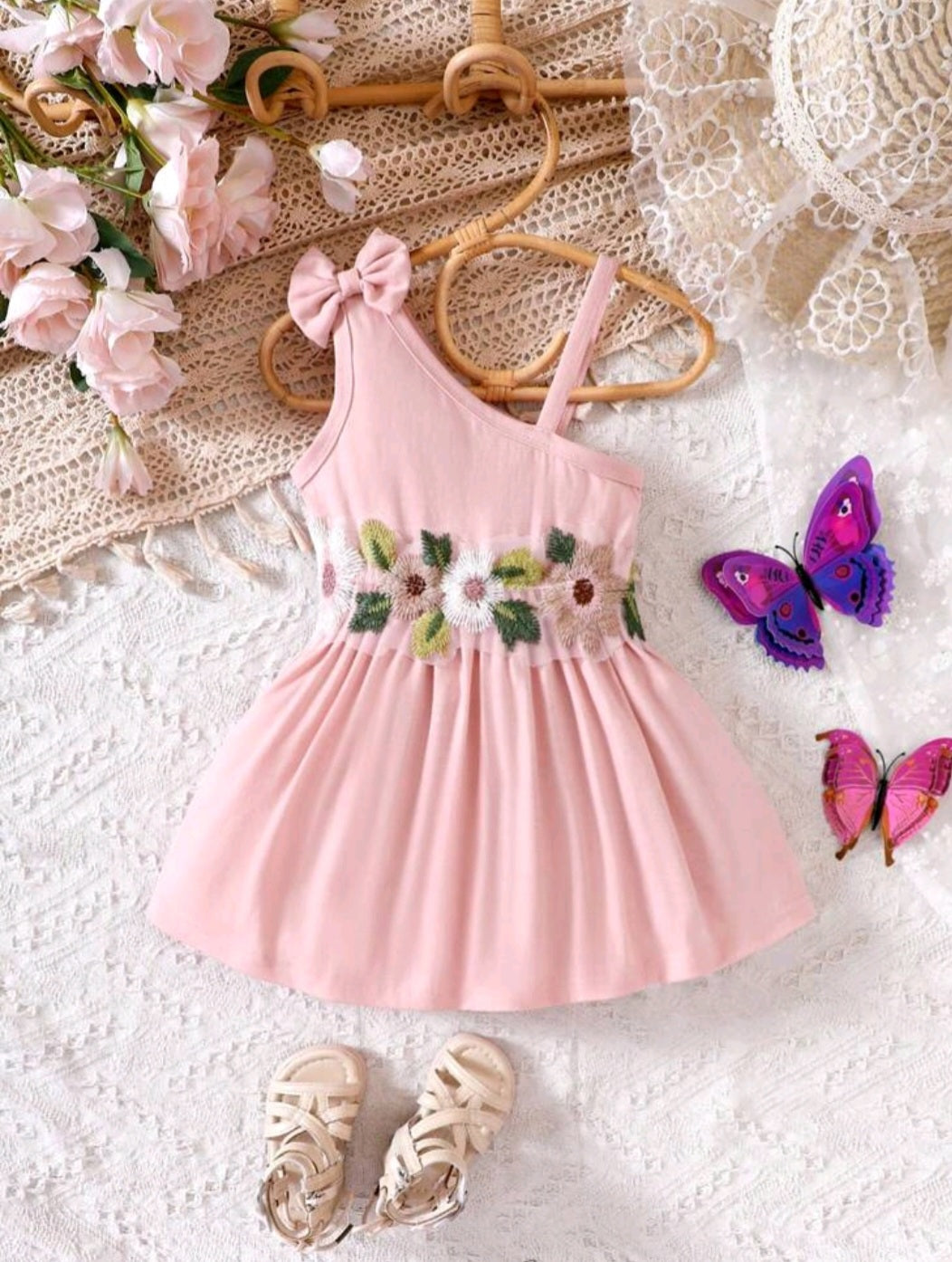 Pink Floral Dress #10016