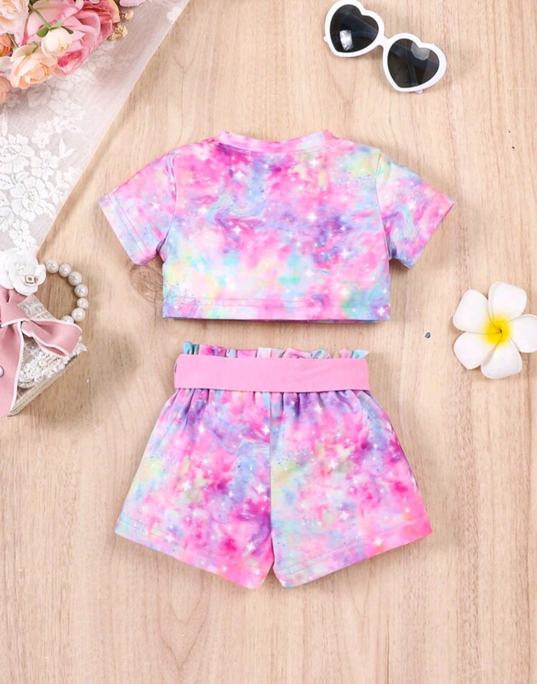 Unicorn Crop Top and Shorts #1008