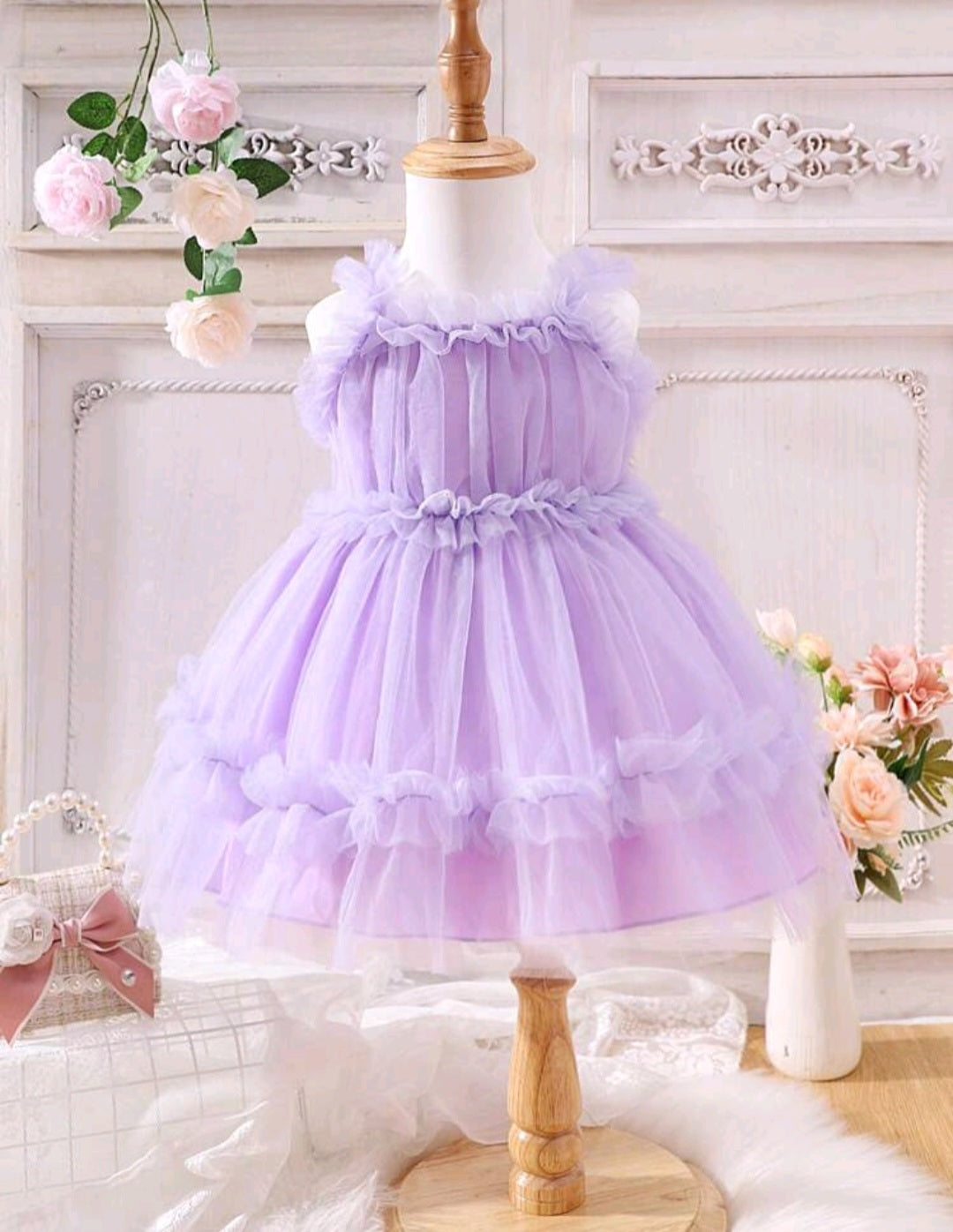 Purple Ruffle Dress #1000472