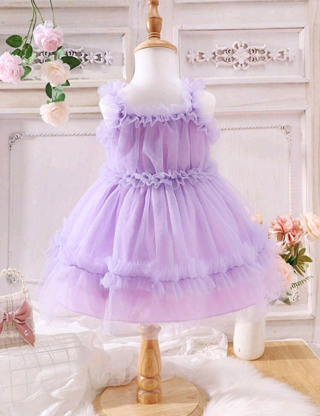 Purple Ruffle Dress #1000472