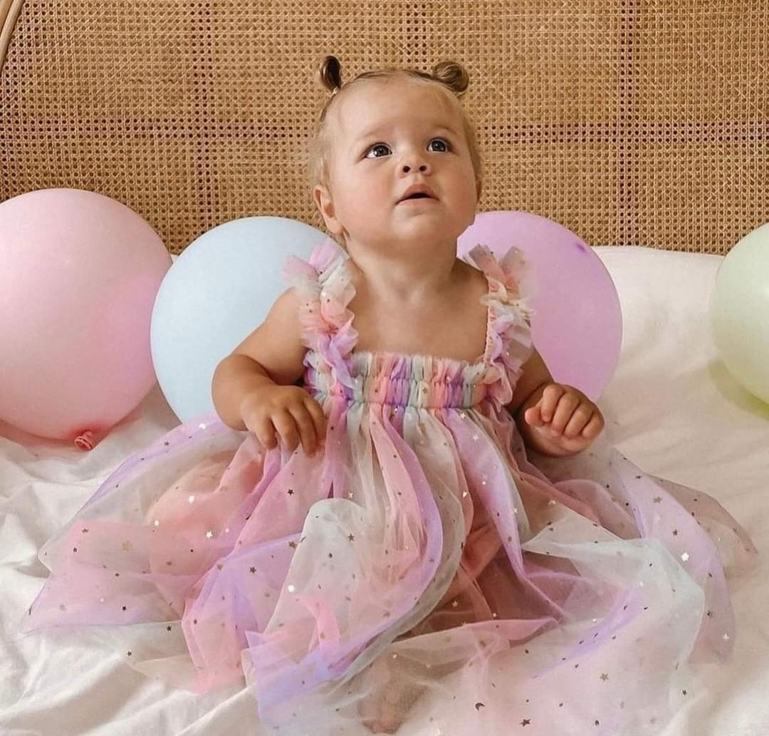 Rainbows and Stars Tulle Dress #1000415