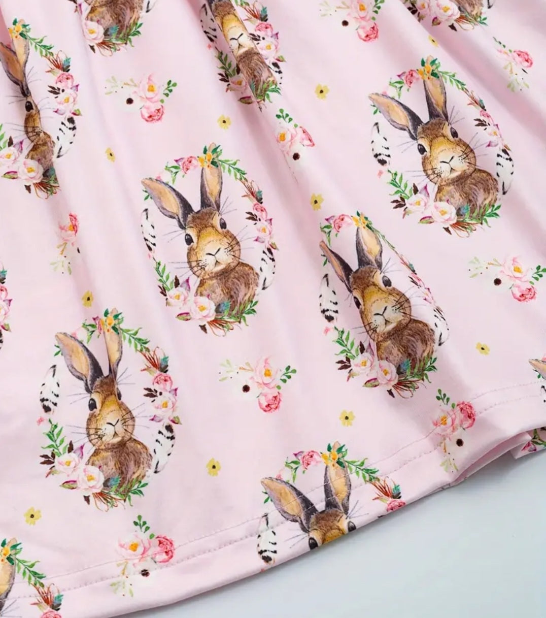 Pink Bunny Floral Dress #10020019