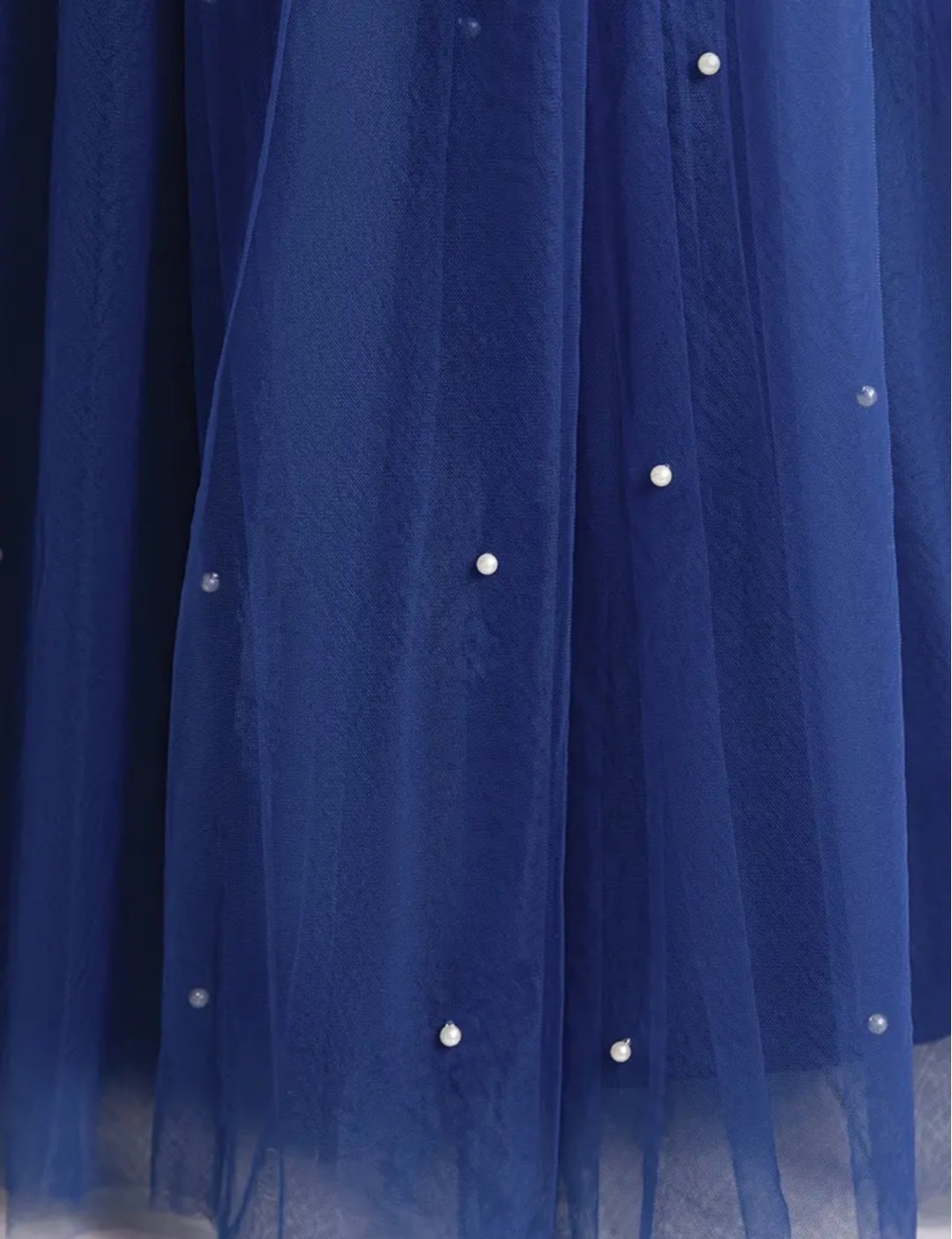 Navy Special Occasions Dress Ball Gown with Pearls  #1000204