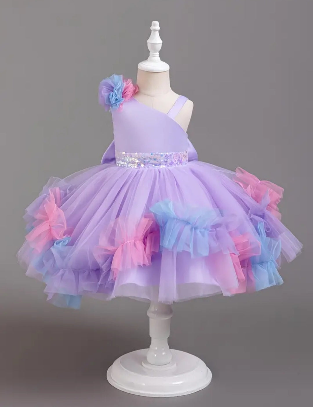 Purple Ruffle Special Occasions Ball Gown #1000796