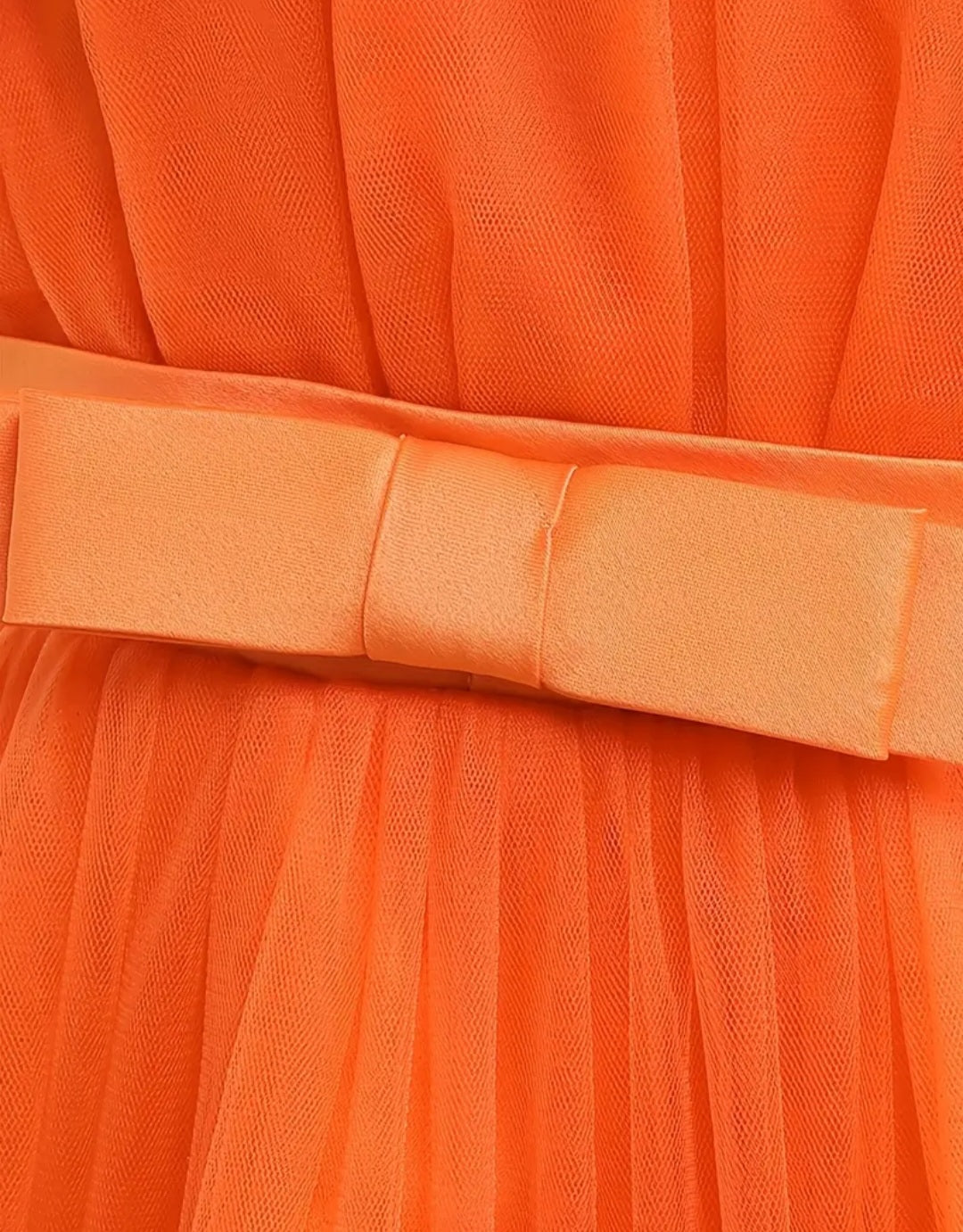 Orange Ruffle Special Occasions Dress #1000898