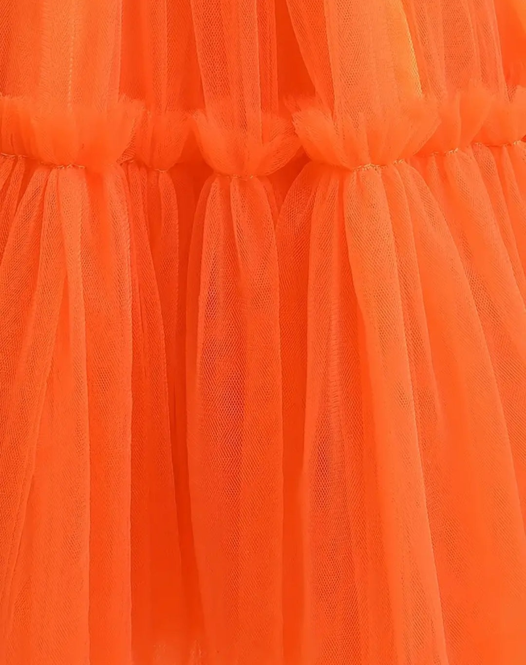 Orange Ruffle Special Occasions Dress #1000898