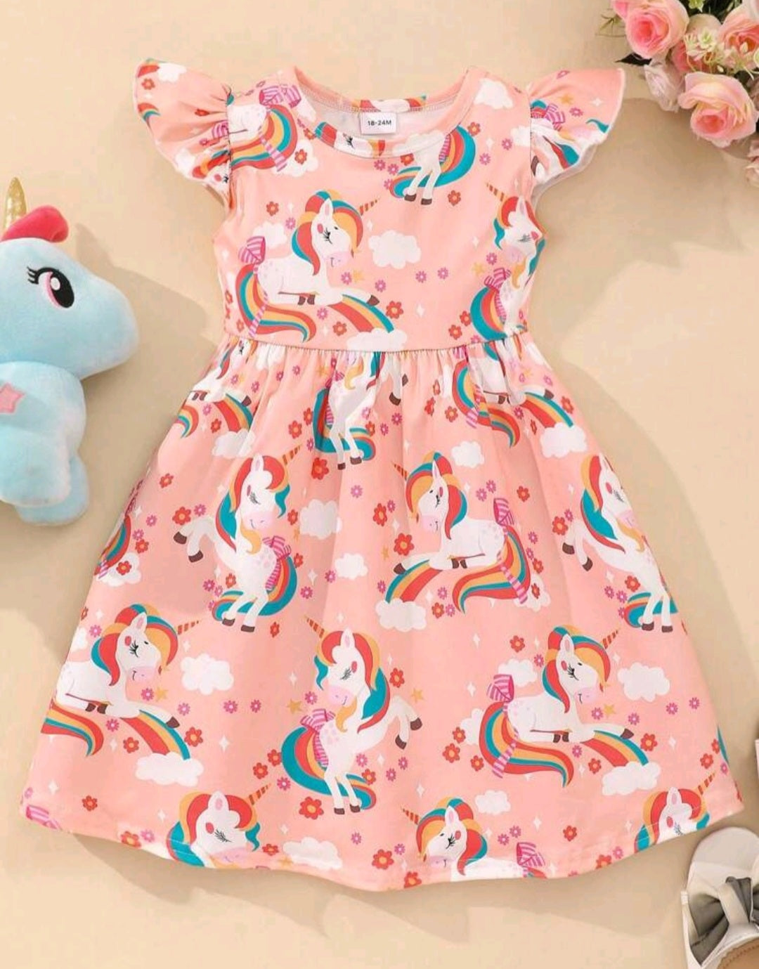 Peach Unicorn Dress #1000363