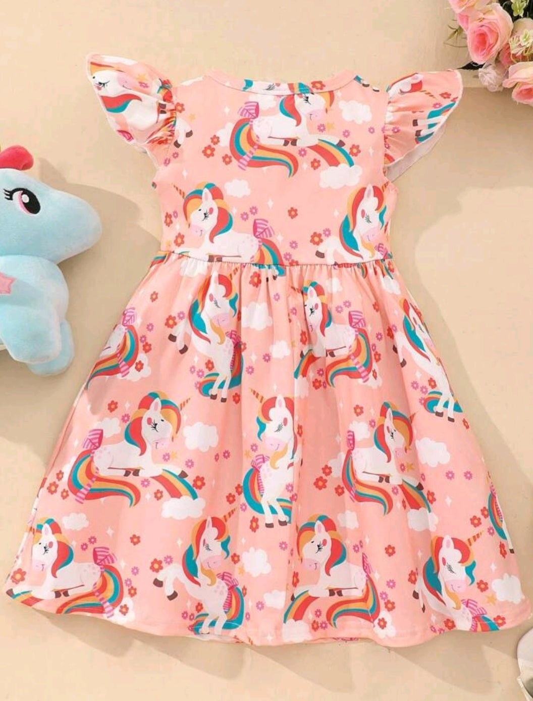 Peach Unicorn Dress #1000363