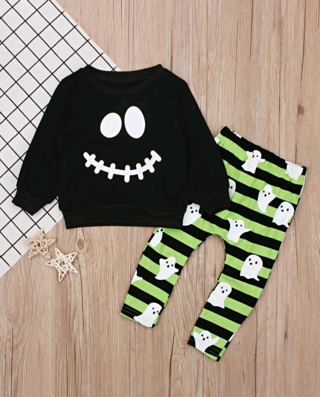 Ghost Black and Green 2PSC Outfit  #2000170