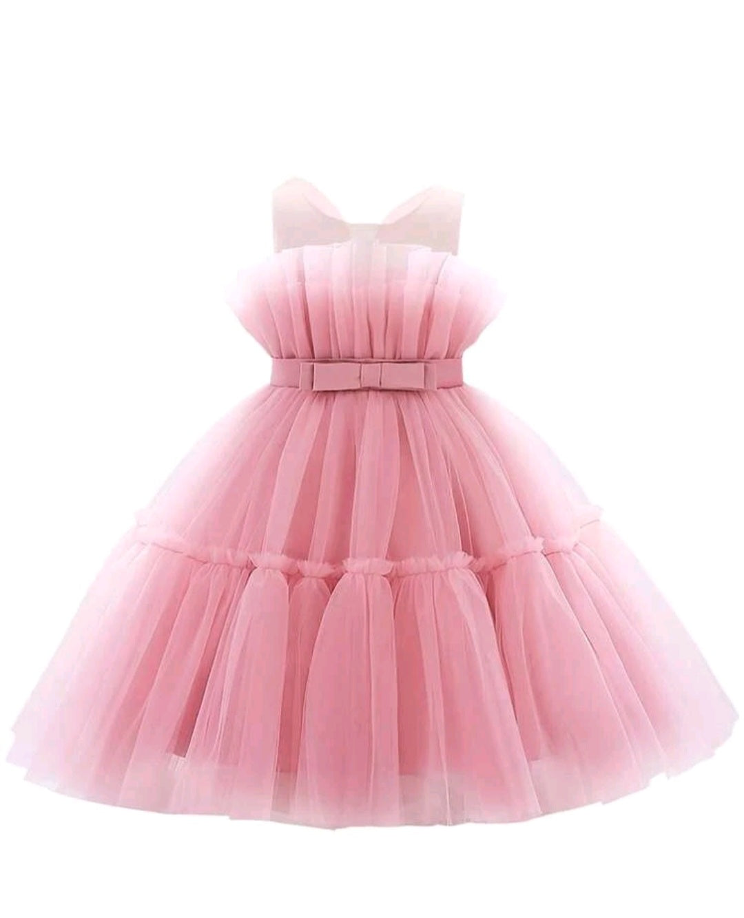 Dusty Pink Dress WITH BigBow #1001050