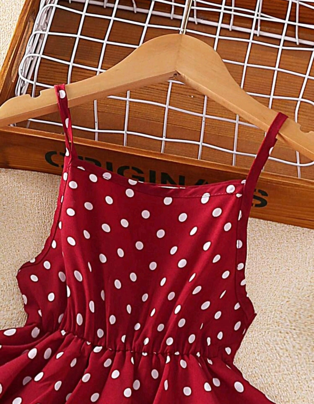 Red Polka Dress Sibling Outfit  #1000741