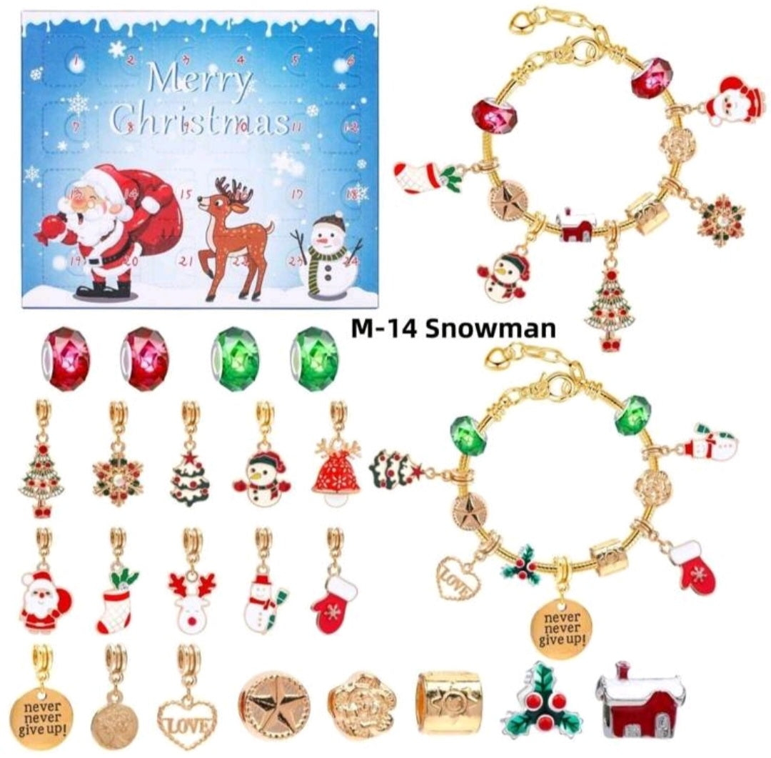 Advent Calendar, Christmas Charm Bracelet, 24 Day Countdown #4000306