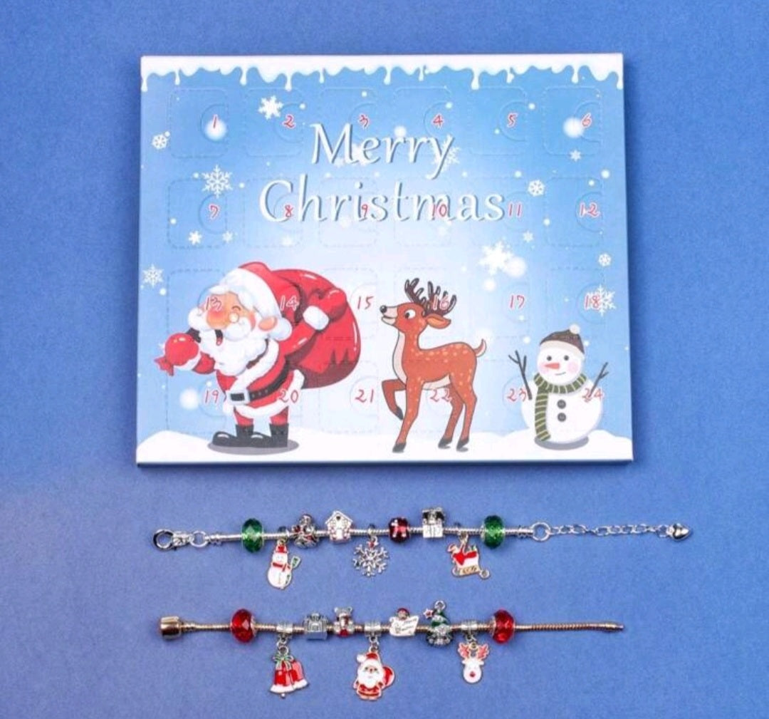 Advent Calendar, Christmas Charm Bracelet, 24 Day Countdown #4000306