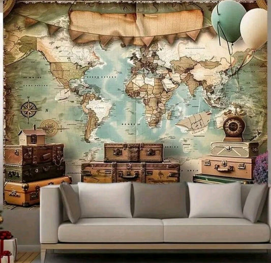 Aviator, World Map, Adventure Banner #500055