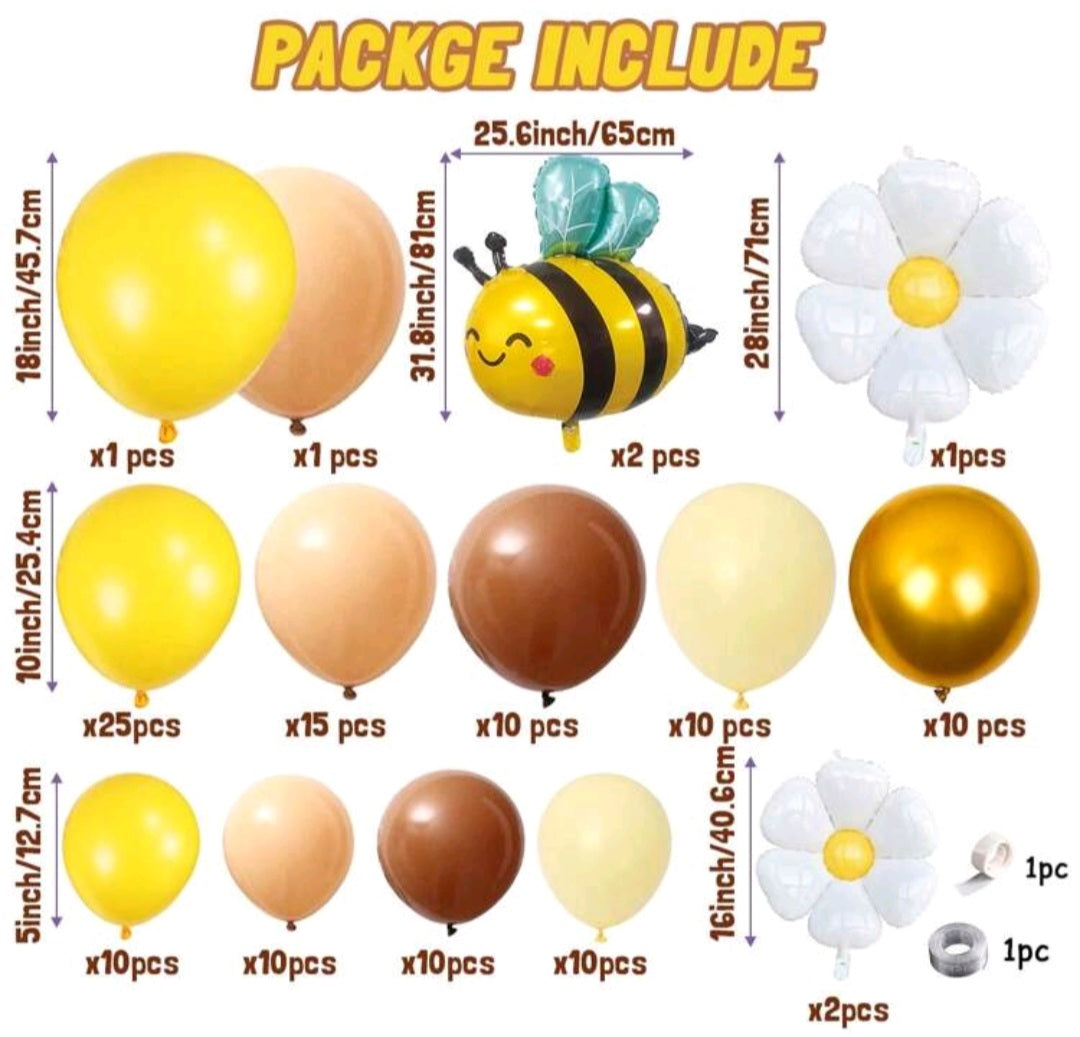 Happy Bee- day 116PCS Balloon set #500056