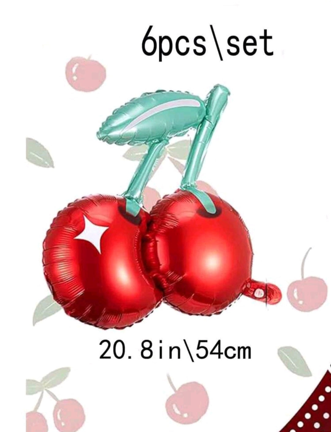 6PCS Cherry Balloon Set #500064