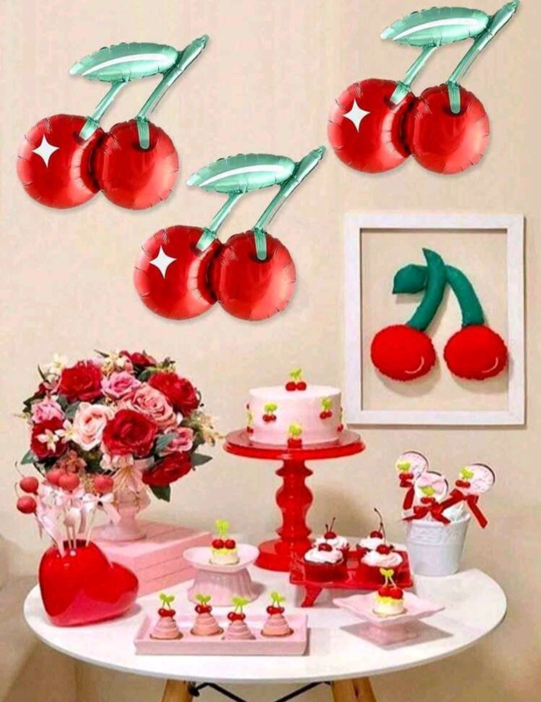 6PCS Cherry Balloon Set #500064