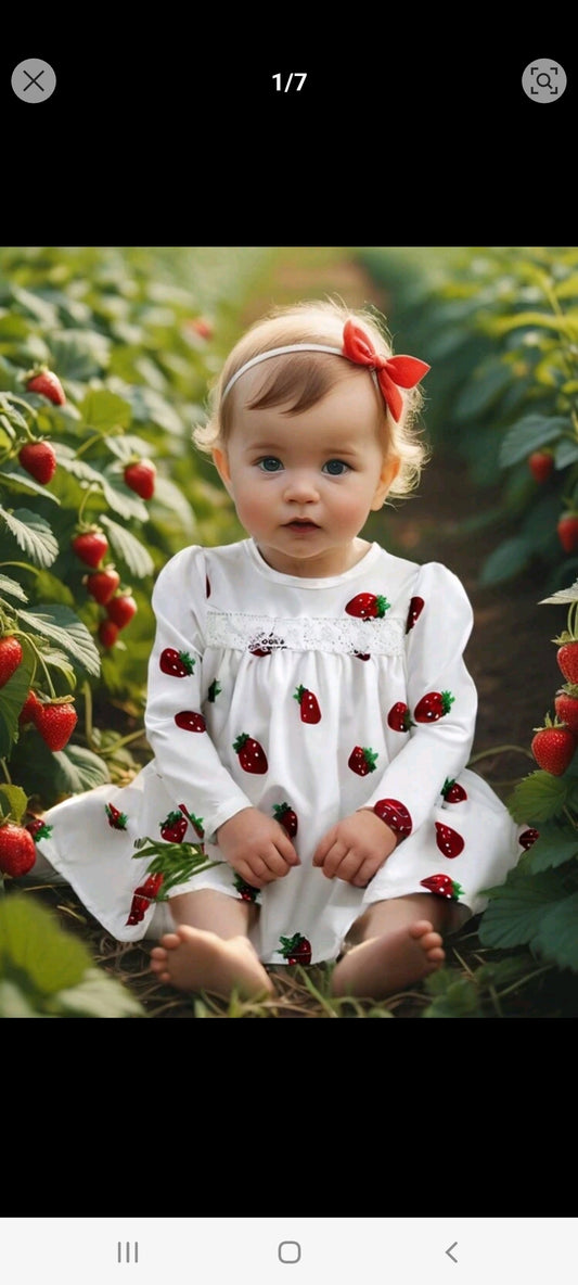 Strawberry Dress (Berry First Birthday, Sweet to Be 2,  A Berry Sweet Girl is Turning 3) #1001103