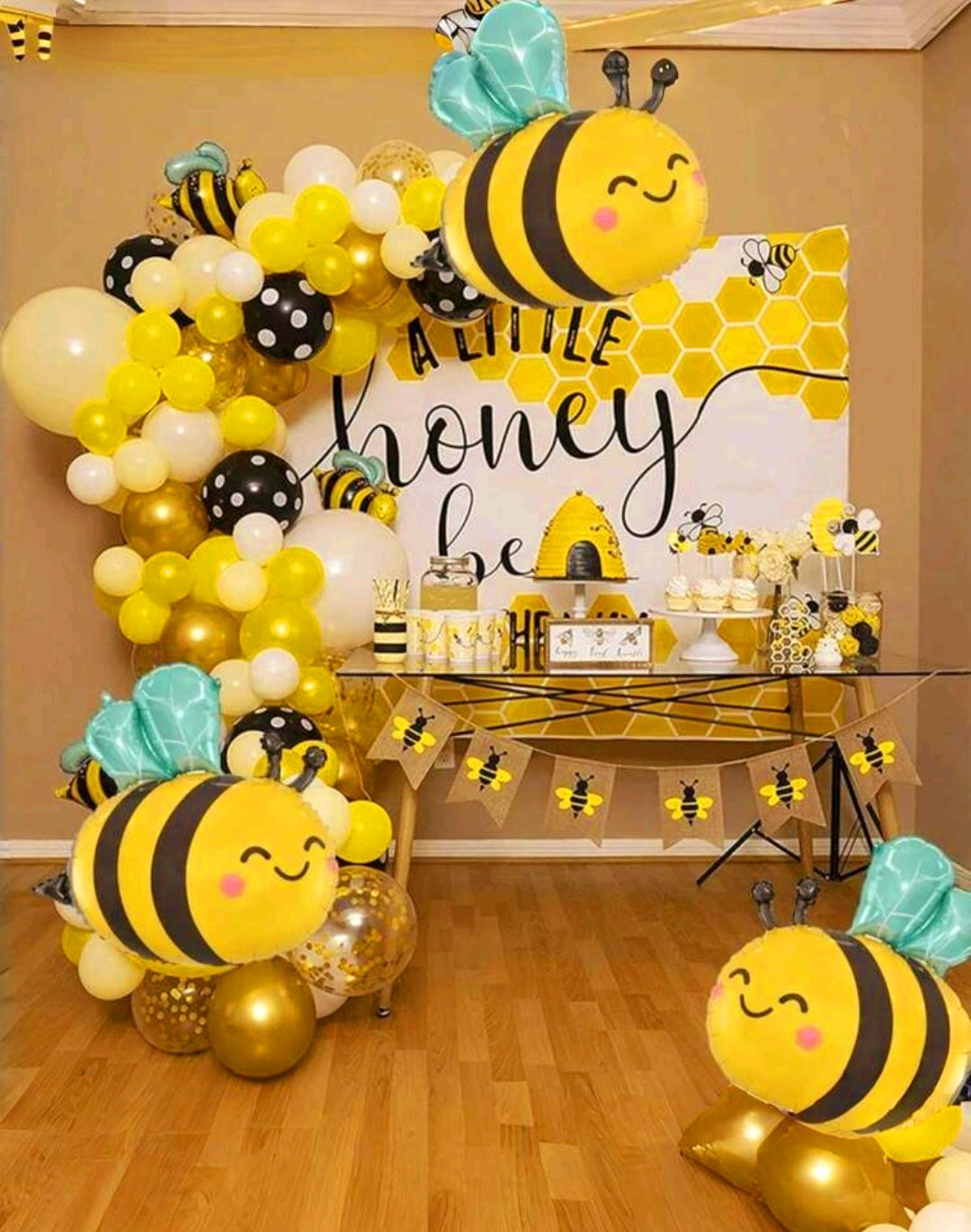 Happy Bee-Day 4PCS Balloon Set  #500069