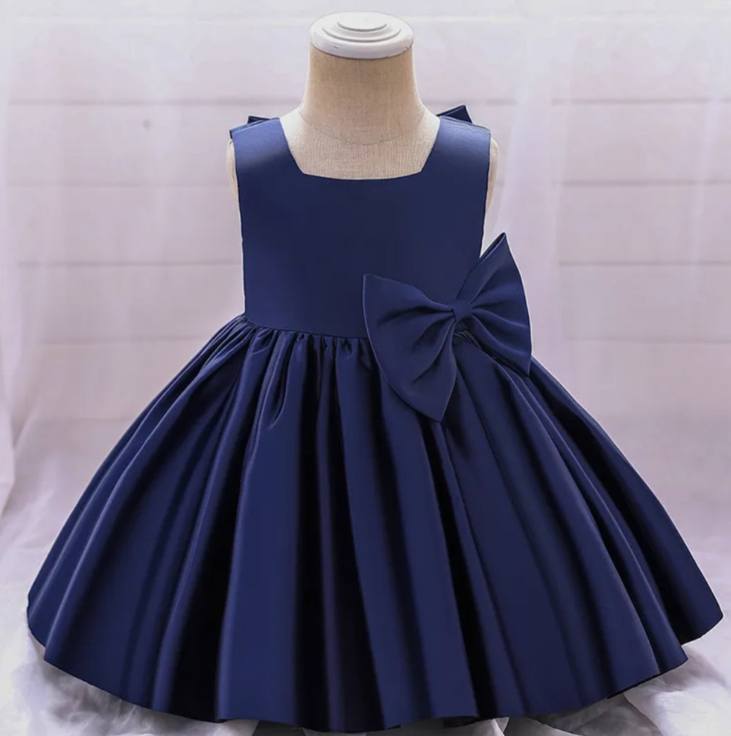 Navy Special Occasions Dress with Big Bow (Clip on) #1001146