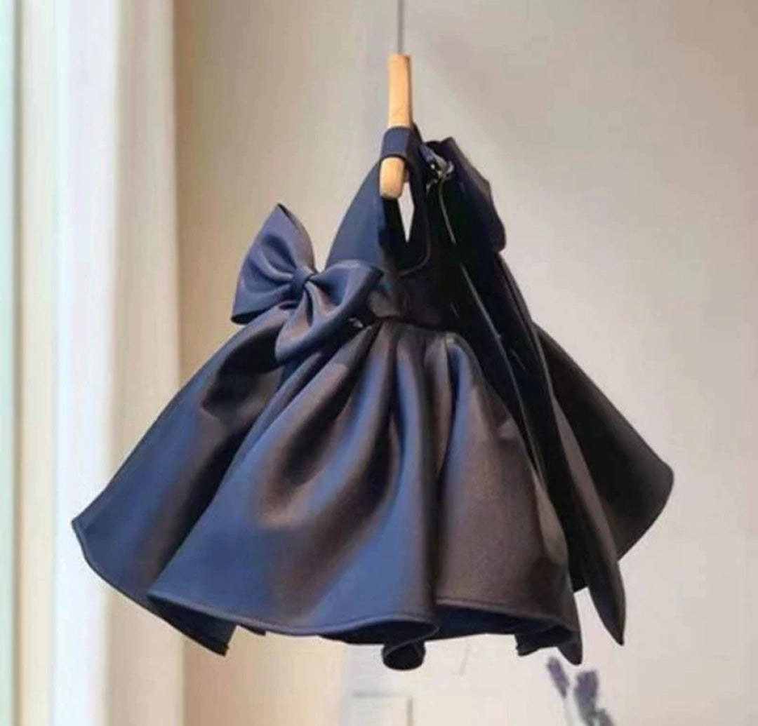 Navy Special Occasions Dress with Big Bow (Clip on) #1001146