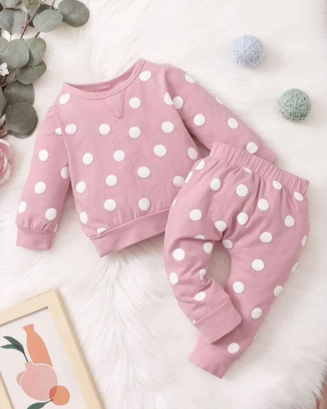 Pink Polk-a-dot Tracksuit #100079