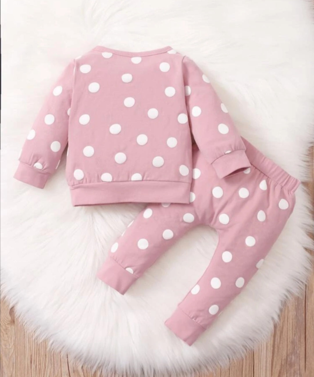 Pink Polk-a-dot Tracksuit #100079