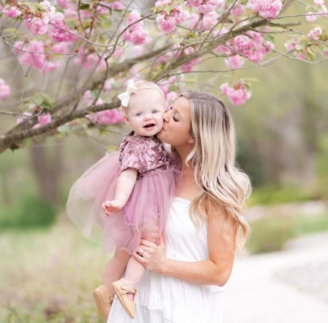 Dusty Pink Velvet Dress #1000202